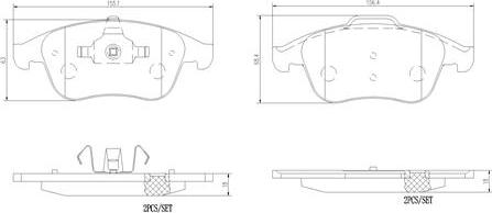 Brembo P68045N - Bremžu uzliku kompl., Disku bremzes autospares.lv