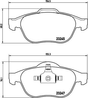 Brembo P 68 040 - Bremžu uzliku kompl., Disku bremzes autospares.lv