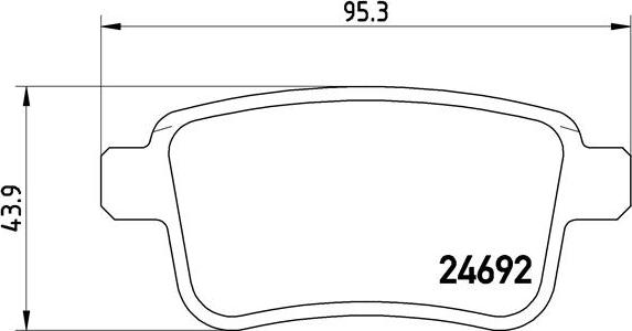 Brembo P 68 043 - Brake Pad Set, disc brake www.autospares.lv