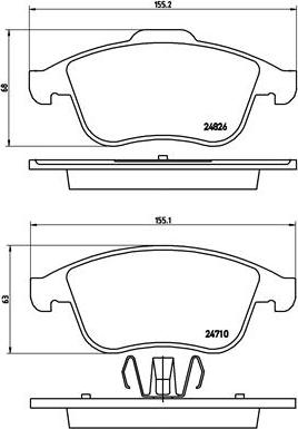 Brembo P 68 047X - Тормозные колодки, дисковые, комплект www.autospares.lv