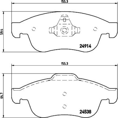 Brembo P 68 050X - Bremžu uzliku kompl., Disku bremzes www.autospares.lv