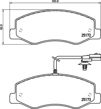 Brembo P 68 061 - Bremžu uzliku kompl., Disku bremzes autospares.lv