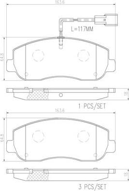 Brembo P68062N - Bremžu uzliku kompl., Disku bremzes www.autospares.lv