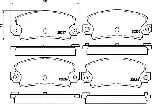 Brembo P 68 002 - Bremžu uzliku kompl., Disku bremzes autospares.lv