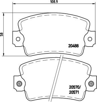 Brembo P 68 007 - Тормозные колодки, дисковые, комплект www.autospares.lv