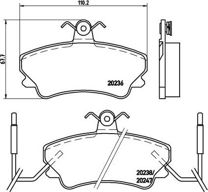 Brembo P 68 019 - Bremžu uzliku kompl., Disku bremzes www.autospares.lv