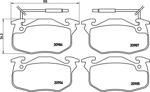 Brembo P 68 010 - Brake Pad Set, disc brake www.autospares.lv