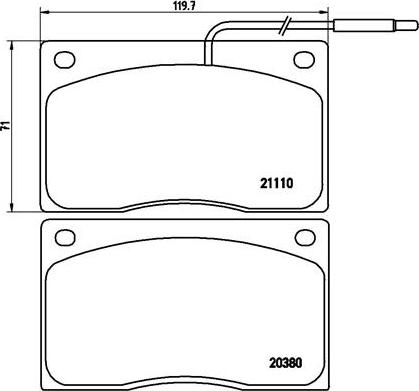 Brembo P 68 012 - Bremžu uzliku kompl., Disku bremzes www.autospares.lv