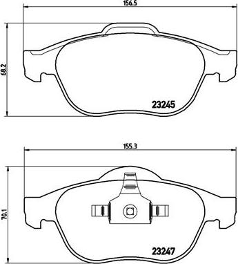 Brembo P 68 030 - Тормозные колодки, дисковые, комплект www.autospares.lv