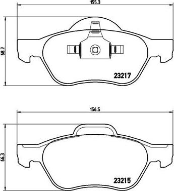 Brembo P 68 029 - Тормозные колодки, дисковые, комплект www.autospares.lv