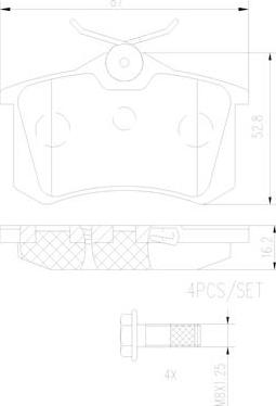 Brembo P68024N - Bremžu uzliku kompl., Disku bremzes autospares.lv