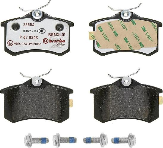 Brembo P 68 024X - Brake Pad Set, disc brake www.autospares.lv