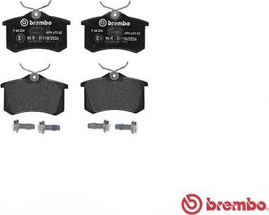 Brembo P 68 024 - Тормозные колодки, дисковые, комплект www.autospares.lv