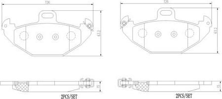 Brembo P 68 021 - Brake Pad Set, disc brake www.autospares.lv