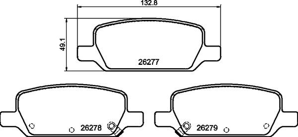 Brembo P 09 027 - Bremžu uzliku kompl., Disku bremzes www.autospares.lv