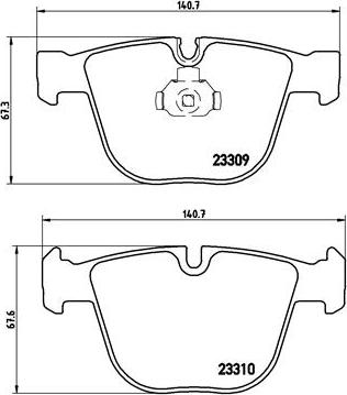 Brembo P 05 001 - Bremžu uzliku kompl., Disku bremzes www.autospares.lv