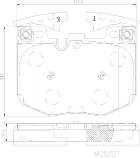 Brembo P06099N - Bremžu uzliku kompl., Disku bremzes www.autospares.lv