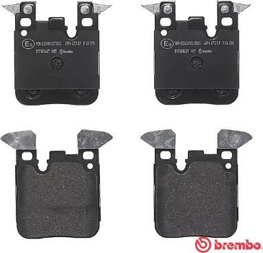 Brembo P 06 095 - Bremžu uzliku kompl., Disku bremzes www.autospares.lv