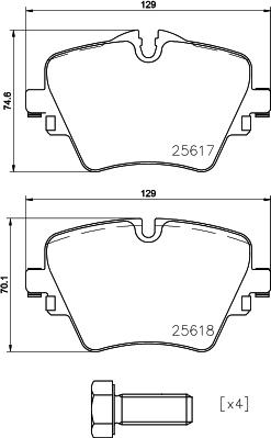 Brembo P 06 093 - Bremžu uzliku kompl., Disku bremzes www.autospares.lv