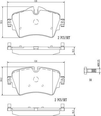 Brembo P06092N - Bremžu uzliku kompl., Disku bremzes www.autospares.lv