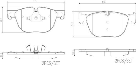 Brembo P06049N - Тормозные колодки, дисковые, комплект www.autospares.lv