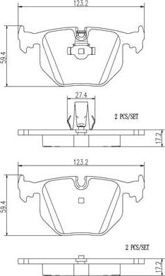 Brembo P06044N - Brake Pad Set, disc brake www.autospares.lv