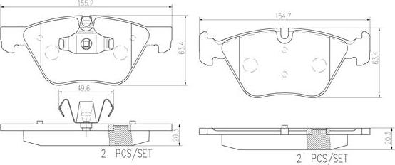 Brembo P06040N - Тормозные колодки, дисковые, комплект www.autospares.lv