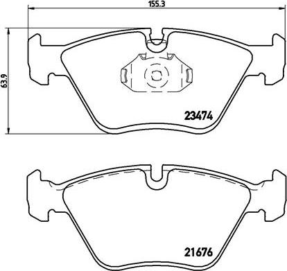 Brembo P 06 042 - Bremžu uzliku kompl., Disku bremzes autospares.lv