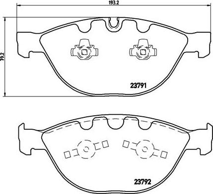 Brembo P 06 047 - Bremžu uzliku kompl., Disku bremzes www.autospares.lv