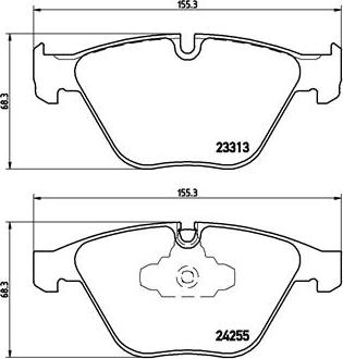 Brembo P 06 055X - Bremžu uzliku kompl., Disku bremzes www.autospares.lv