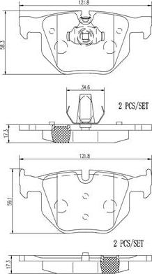 Brembo P06056N - Bremžu uzliku kompl., Disku bremzes www.autospares.lv