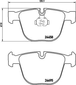 Brembo P 06 050 - Bremžu uzliku kompl., Disku bremzes www.autospares.lv