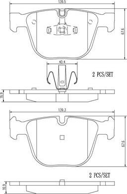 Brembo P06053N - Bremžu uzliku kompl., Disku bremzes www.autospares.lv