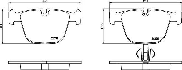 Brembo P 06 053 - Bremžu uzliku kompl., Disku bremzes www.autospares.lv