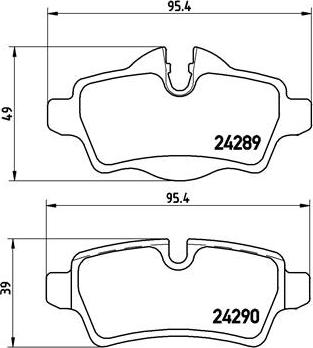 Brembo P 06 052 - Bremžu uzliku kompl., Disku bremzes autospares.lv