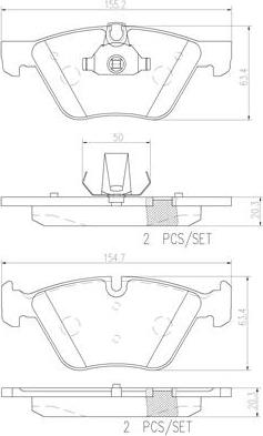 Brembo P06057N - Bremžu uzliku kompl., Disku bremzes autospares.lv