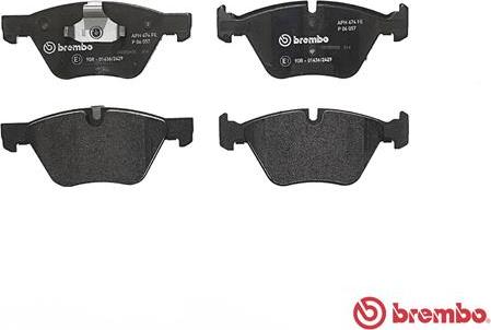 Brembo P 06 057 - Bremžu uzliku kompl., Disku bremzes www.autospares.lv