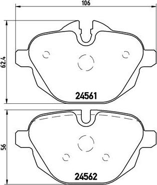 Brembo P 06 064X - Bremžu uzliku kompl., Disku bremzes autospares.lv