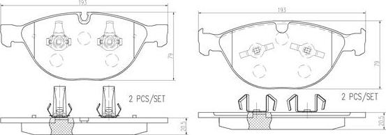 Brembo P06066N - Bremžu uzliku kompl., Disku bremzes www.autospares.lv