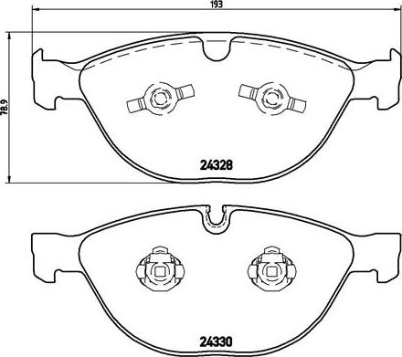 Brembo P 06 066 - Bremžu uzliku kompl., Disku bremzes www.autospares.lv