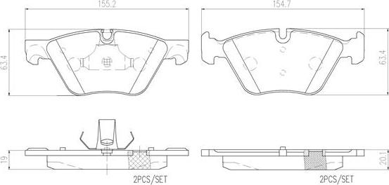 Brembo P06060N - Тормозные колодки, дисковые, комплект www.autospares.lv