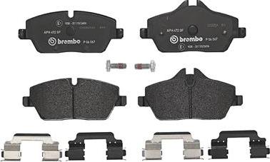 Brembo P 06 067 - Bremžu uzliku kompl., Disku bremzes autospares.lv