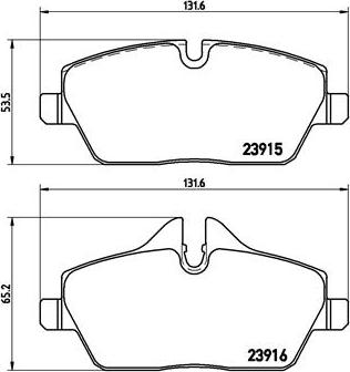 Brembo P 06 067 - Bremžu uzliku kompl., Disku bremzes autospares.lv