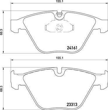 Brembo P 06 081 - Bremžu uzliku kompl., Disku bremzes www.autospares.lv