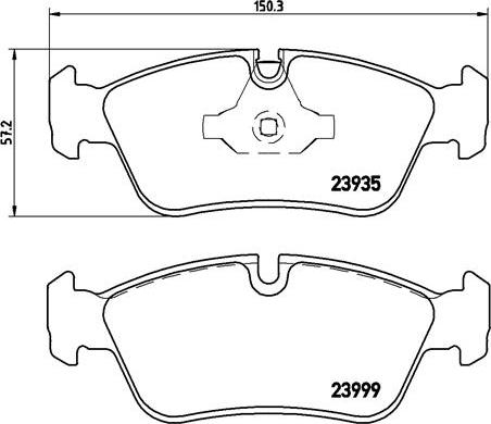 Brembo P 06 035X - Bremžu uzliku kompl., Disku bremzes autospares.lv