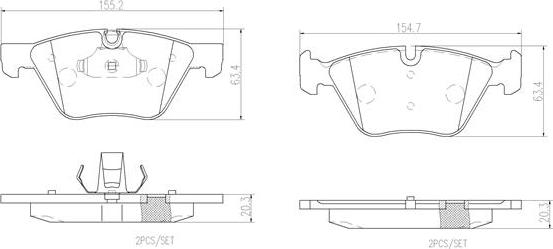 Brembo P06036N - Bremžu uzliku kompl., Disku bremzes autospares.lv