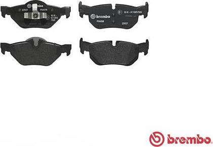 Brembo P 06 038 - Bremžu uzliku kompl., Disku bremzes www.autospares.lv