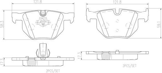 Brembo P06033N - Bremžu uzliku kompl., Disku bremzes www.autospares.lv