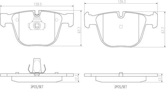 Brembo P06026N - Bremžu uzliku kompl., Disku bremzes www.autospares.lv