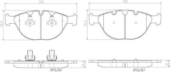 Brembo P06028N - Bremžu uzliku kompl., Disku bremzes www.autospares.lv